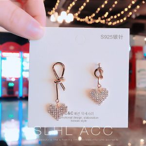 100% Silver Heart Earrings