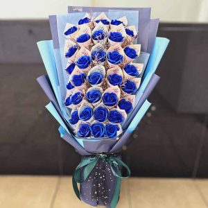 Beauty And The Blue Money Flower