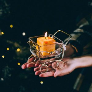 Glass Candle Holder